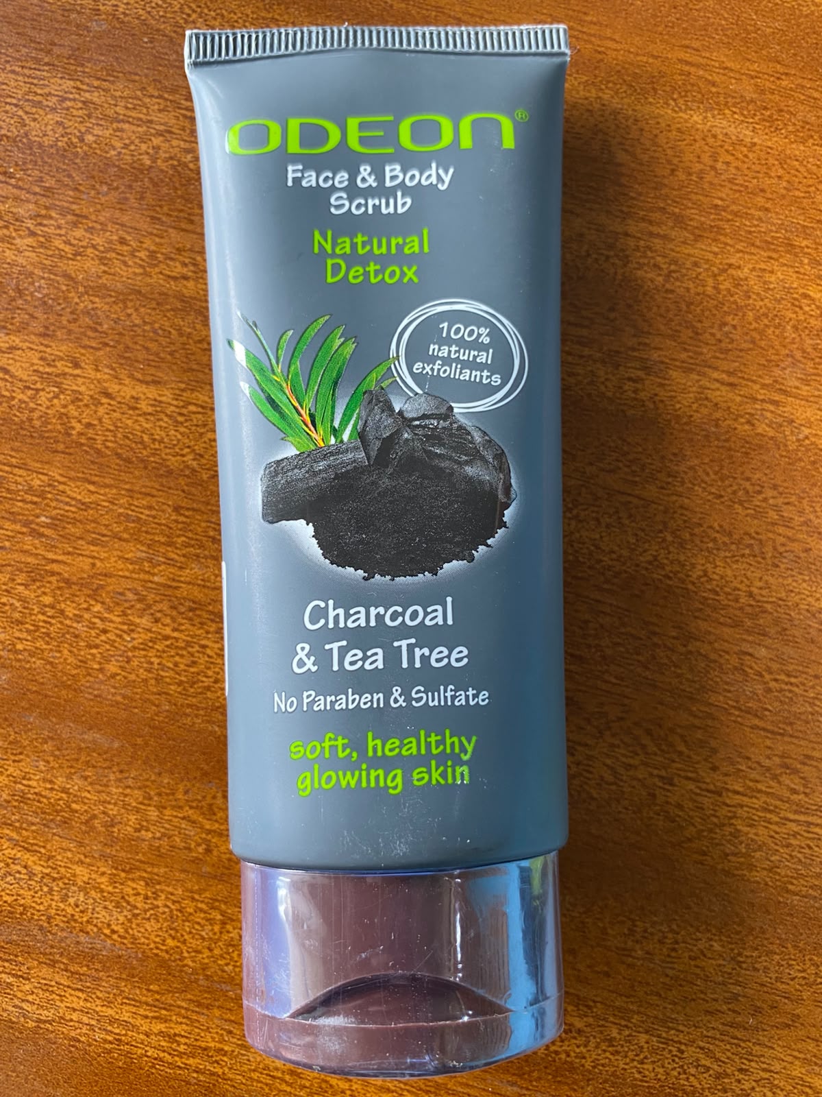 Odeon Charcoal & Tea Tree Face & Body Scrub 100ml (100% Original)